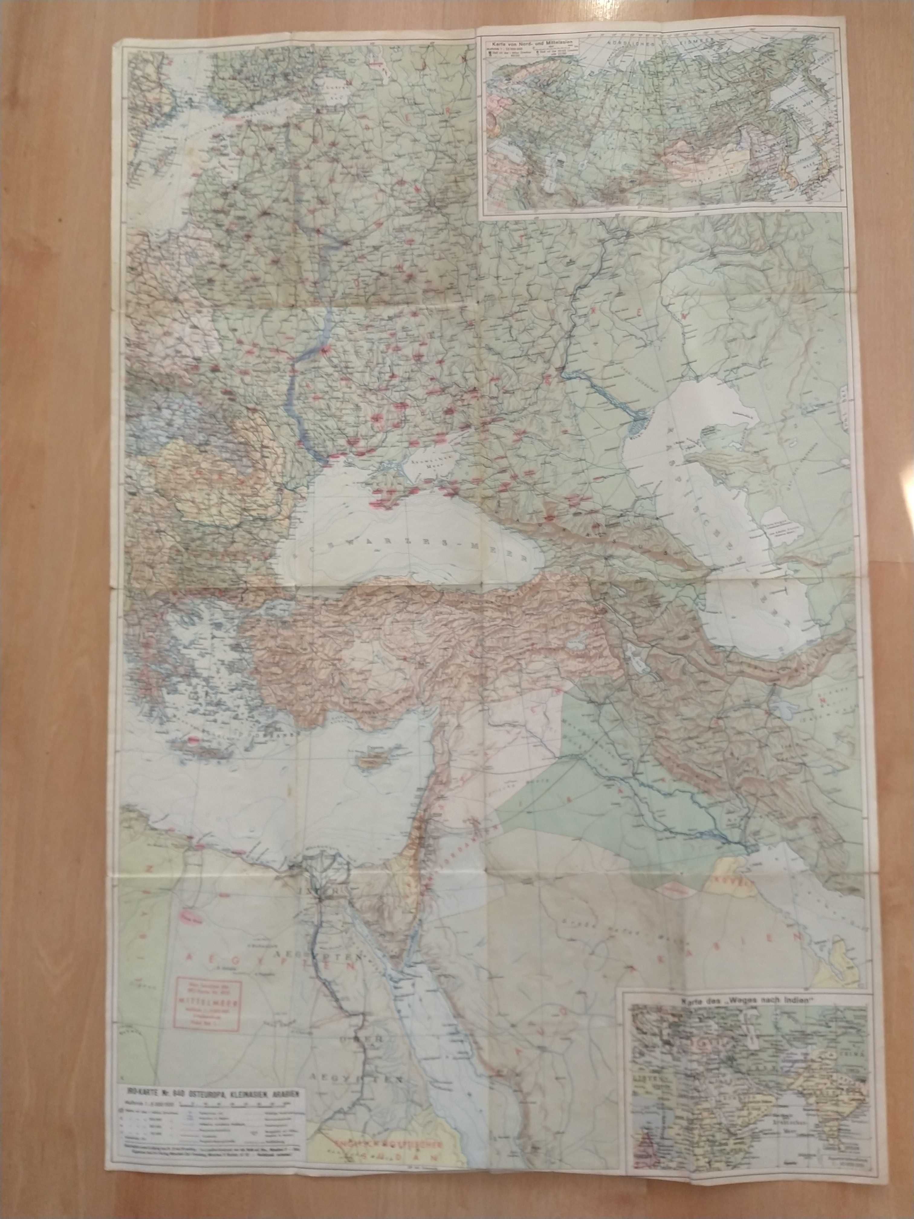 Mapa archiwalna z 1941 r Europa Wschodnia