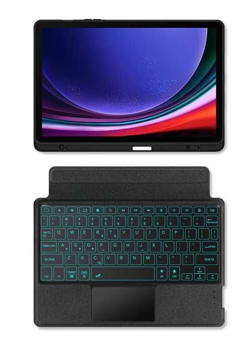 Etui Podświetlana Klawiatura z TouchPad do Samsung Galaxy Tab S9 FE