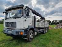 MAN 26.314  MAN 26.314/HIAB 140K/widły hydrauliczne/rotator/ 6x4 /blokady mostów