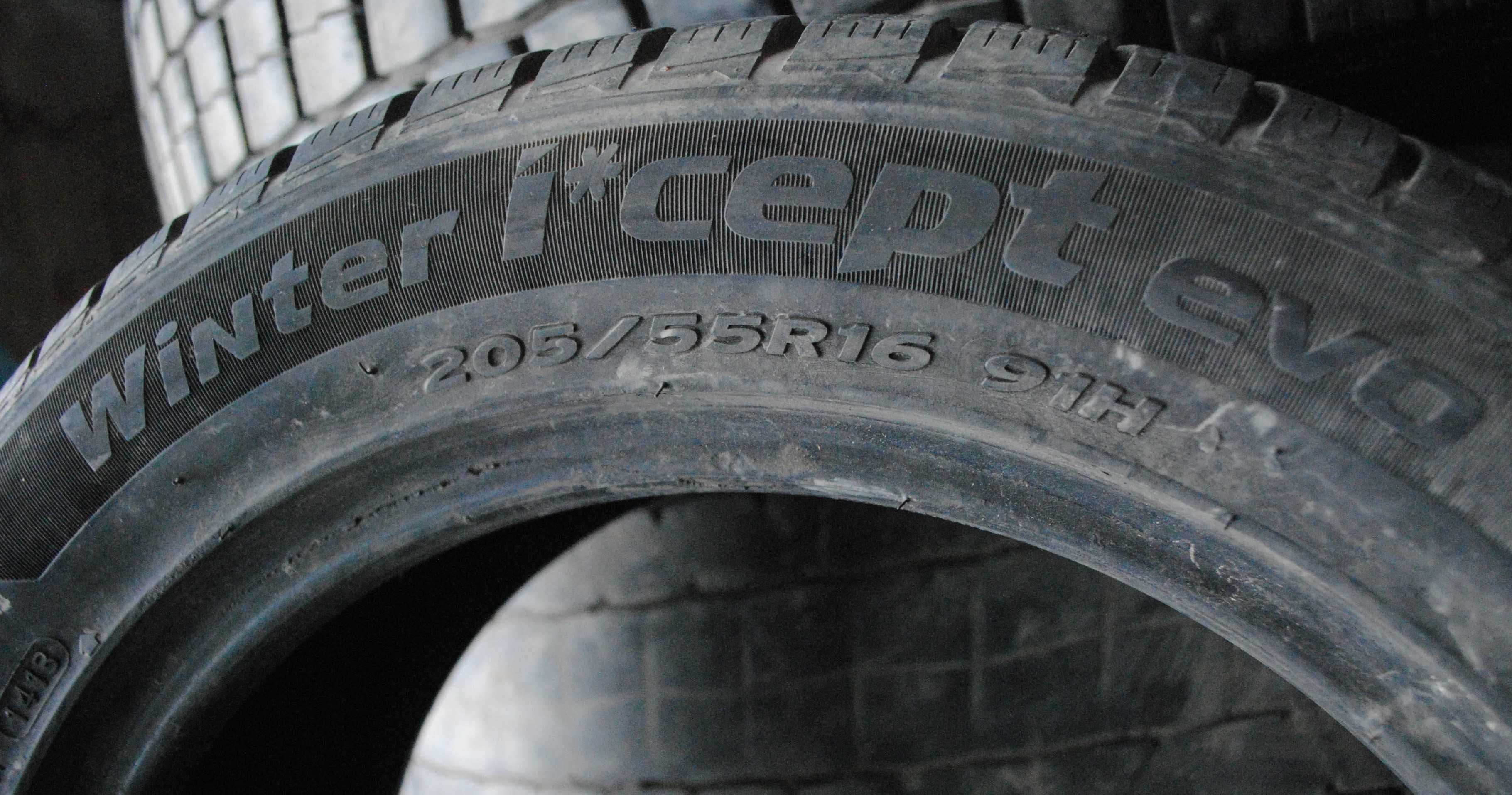 1 шина 205/55 R16 Hankook winter I*cept evo 2013р 5+ мм без латок