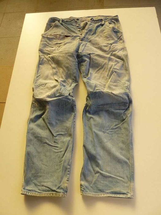 G-Star Jeans Elwood Raw Denim, blue destroyed, 33/34.