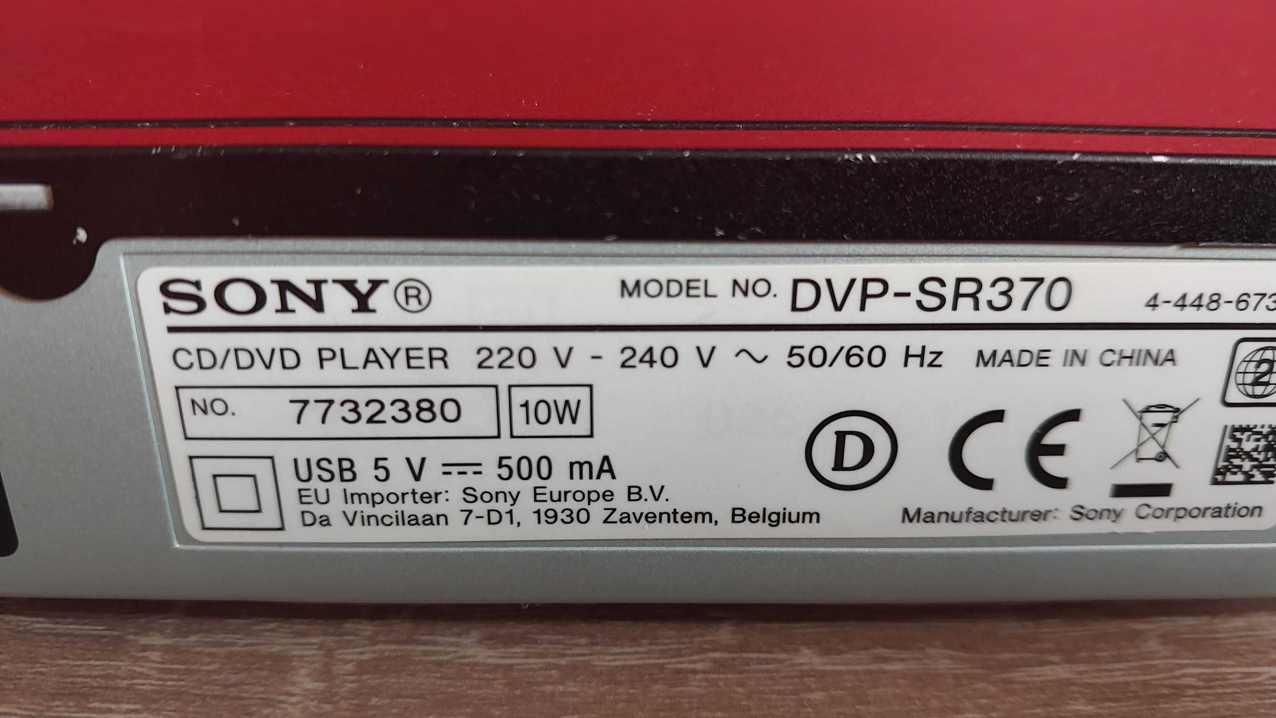 Odtwarzacz DVD Sony/usb/pendrive/model DVP-SR370