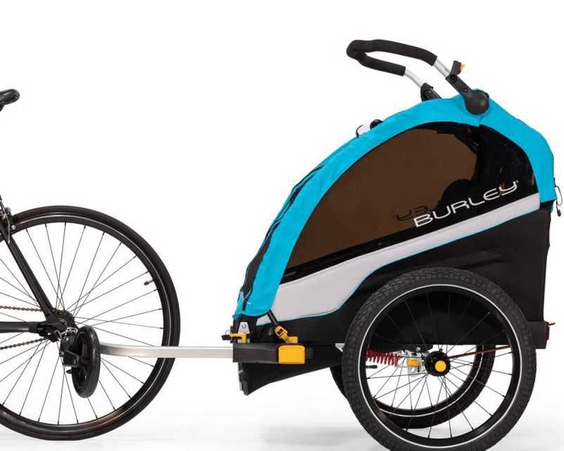 Nowa Przyczepka dziecięca Burley D’lite X Single Aqua, gwarancja, FV