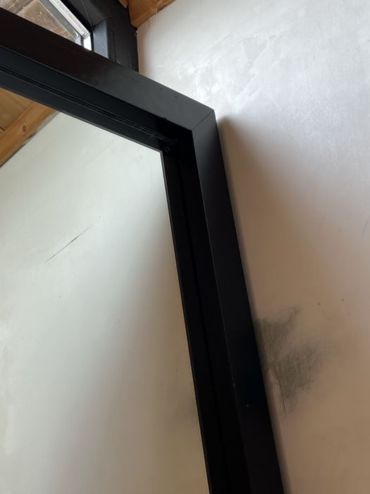 Bardzo duże lustro w solidnej czarnej ramie 250x80cm