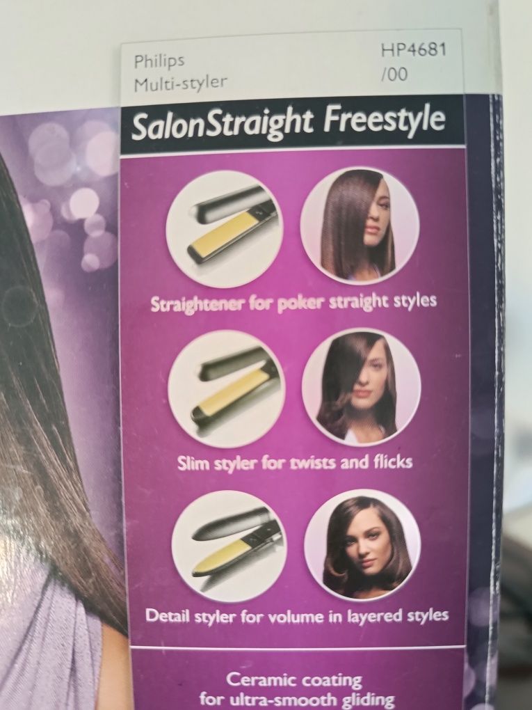 Placa Philips para cabelo com 3 opções