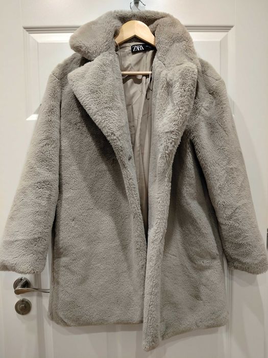 Futerko damskie Zara szaro beżowe stan idealny XS