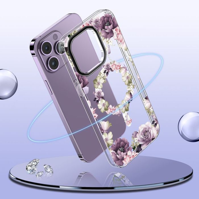 Tech-Protect Magmood Magsafe Iphone 15 Pro Max Rose Floral