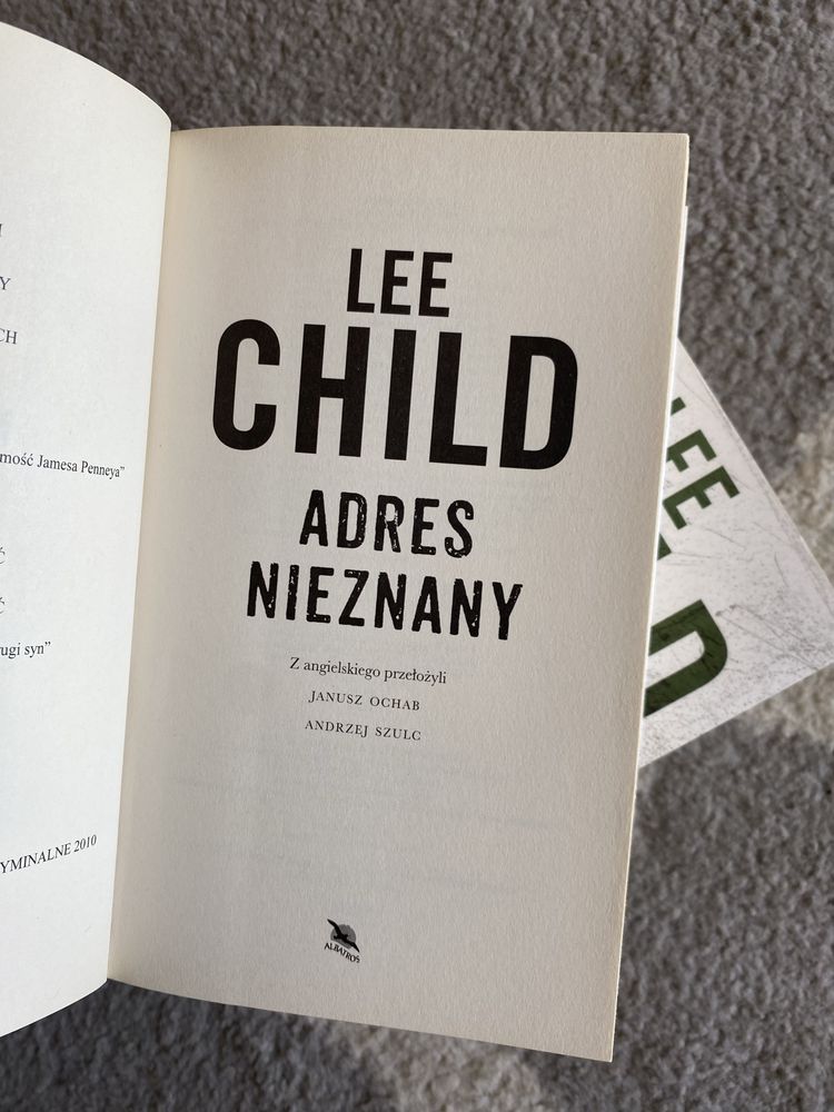 Lee  Child. Nocna runda. Adres nieznany.