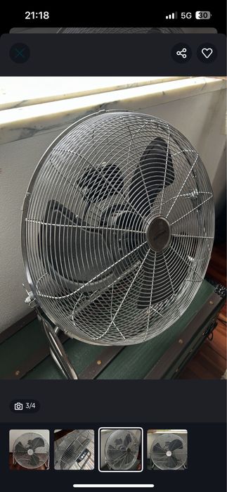 Ventoinha de chao metalizada