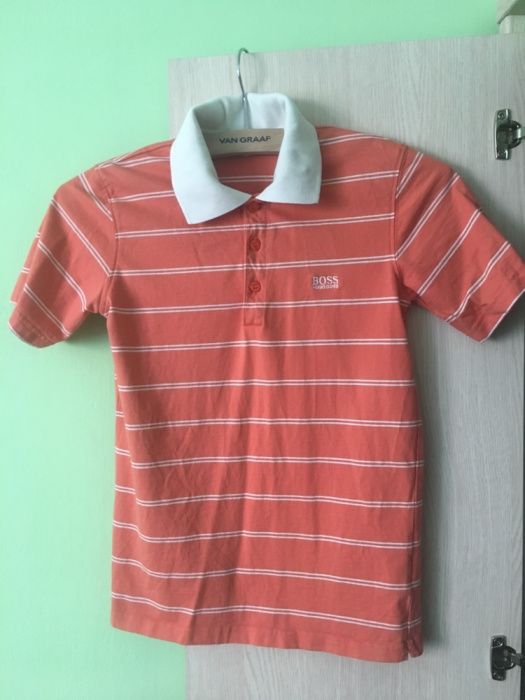 Koszulka polo Hugo Boss t-shirt z kołnierzem 5 6 7 lat 134 140 w paski