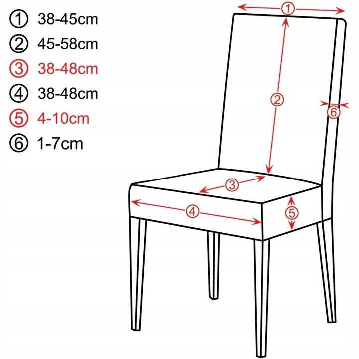 Gładkie elastyczne brązowe pokrowce na krzesła komplet 6 szt