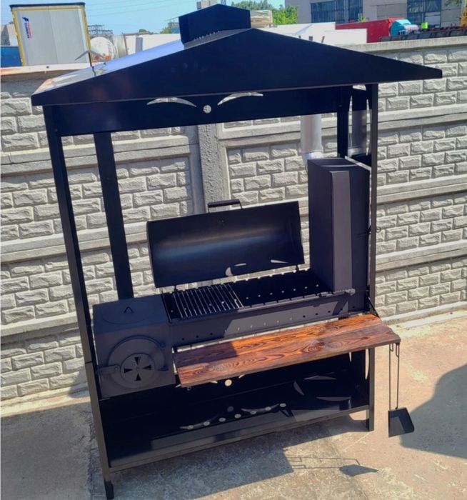 4мм! ХІТ СЕЗОНУ! Мангал з Дахом/Кришою + Коптильня + Піч під казан