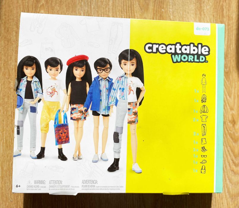 Boneco Creatable World Mattel dc-073 – kit completo