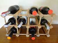 Stojak na wino Drewniany vintage 12 lub 10 butelek UNIKAT!