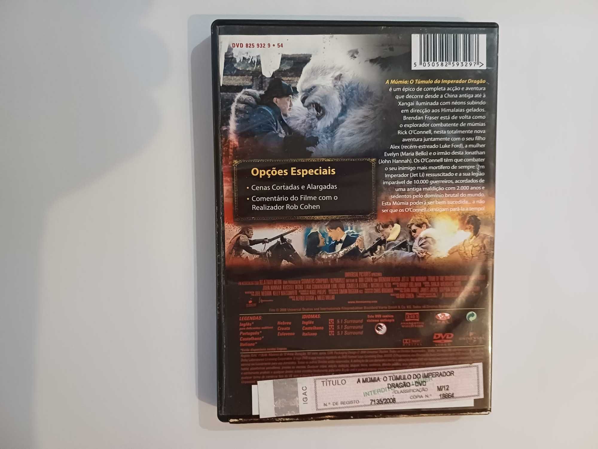 DVD - A Múmia: O Túmulo do Imperador Dragão, com Brendan Fraser