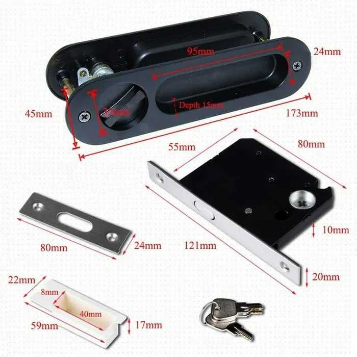 Kieszonkowa Klamka do Drzwi z Kluczem