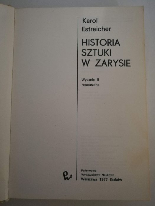 K. Estreicher Historia sztuki w zarysie