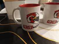 RR Moto kubek firmowy biały czerwony nowy