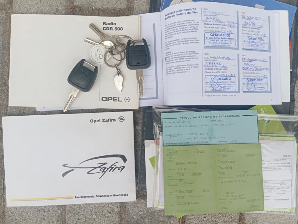 Opel Zafira 1.6 103mil KMS 7 lugares  reais 1 dono com ac 2001