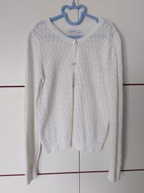 Biały sweterek Reserved rozmiar 140, komunia