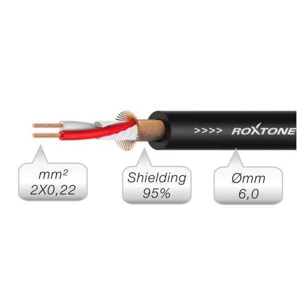 Kabel mikrofonowy Roxtone DMXX200L10 10m XLR żeński/ XLR męski