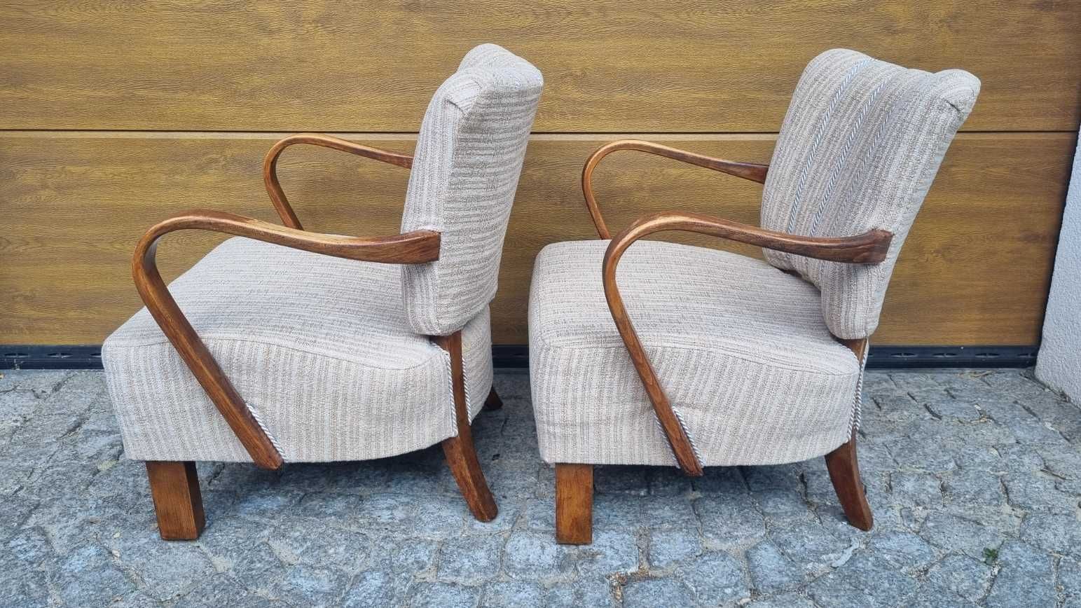 2x fotel Halabala H 237 Design Design PRL Art Deco Czechosłowacja