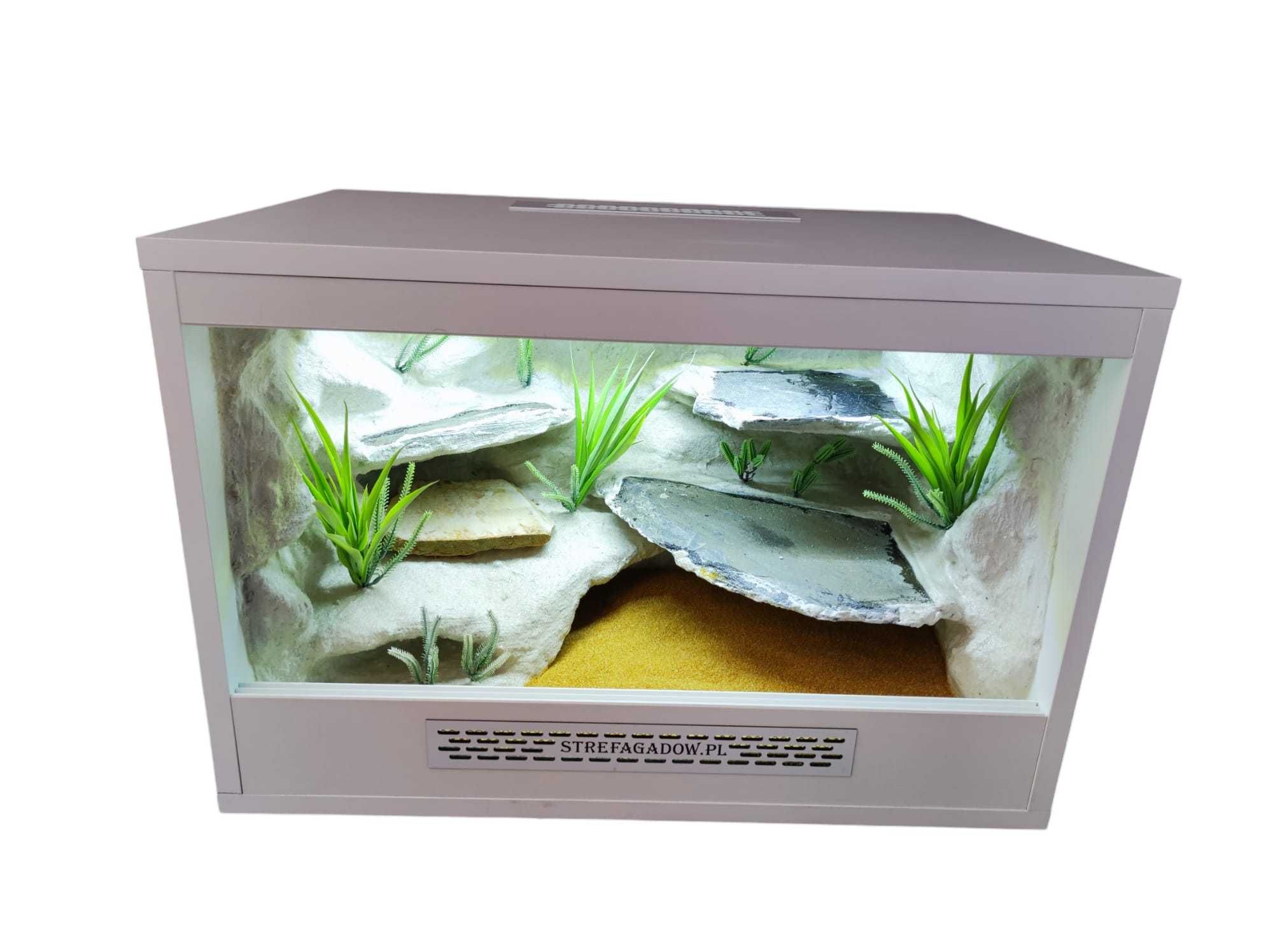 Terrarium pustynne nr686 60/40/40 dla gekona lamparciego DOSTĘPNE