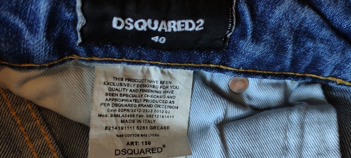 Dsquared2 świetne spodnie jeansowe L