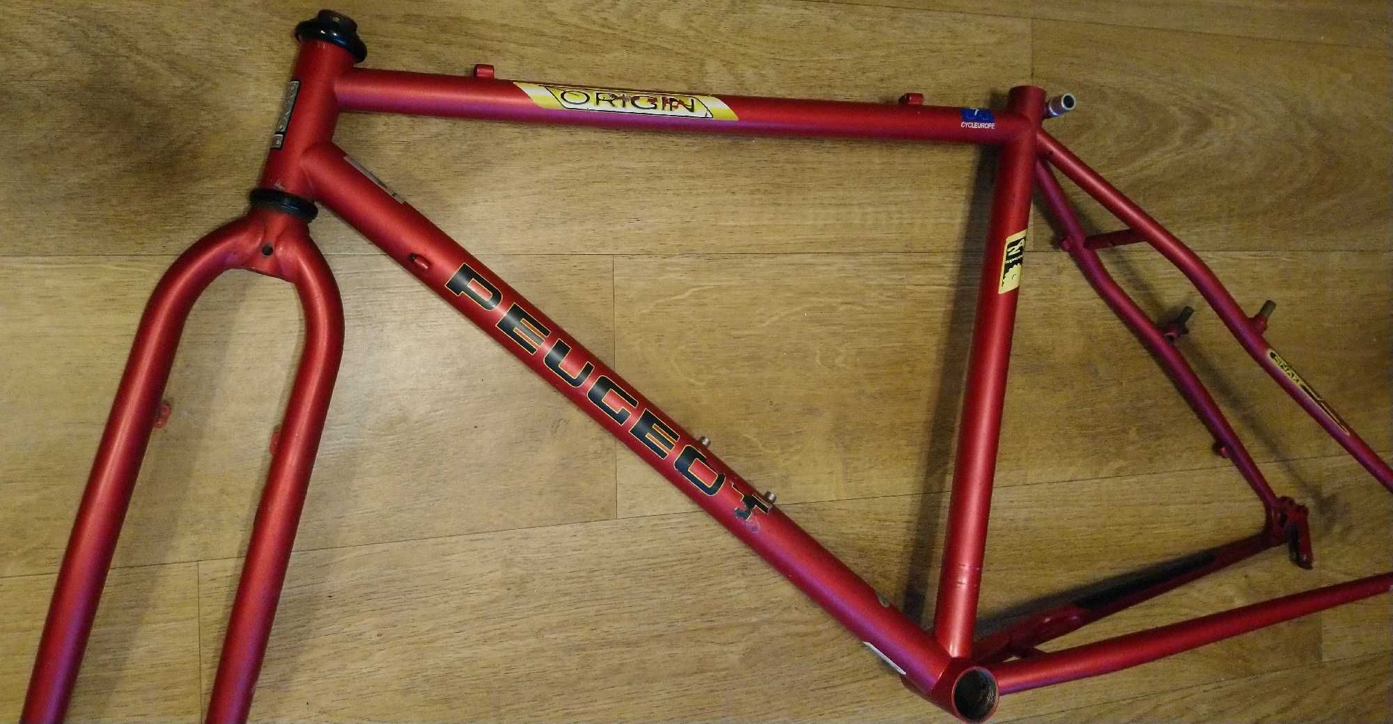 Frameset Peugeot Origin 31 XC rama 18" widelec sztyca 97r retro MTB