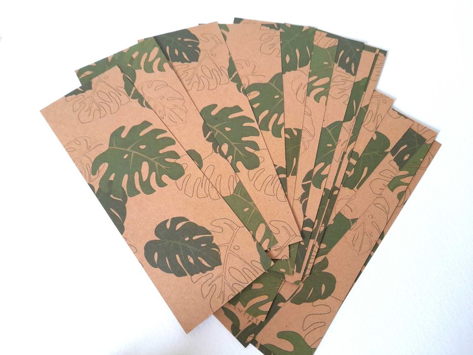 Marcadores de livro em papel craft 150g rústicos lembranças souvenirs