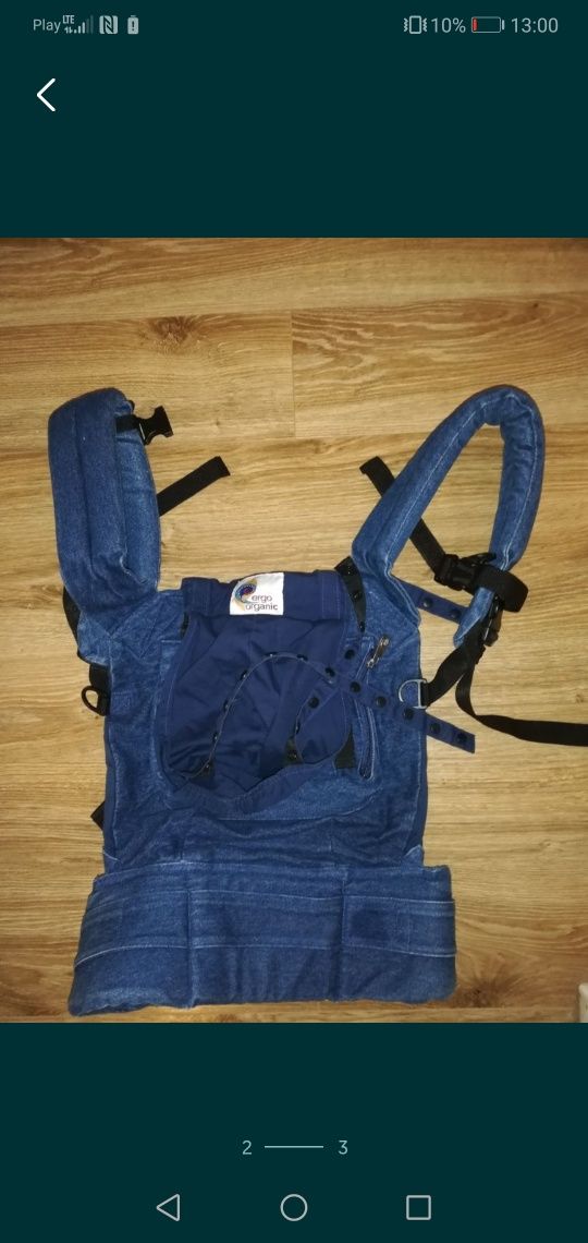 Nosidło ergonomiczne babycarrier organic denim stan bdb