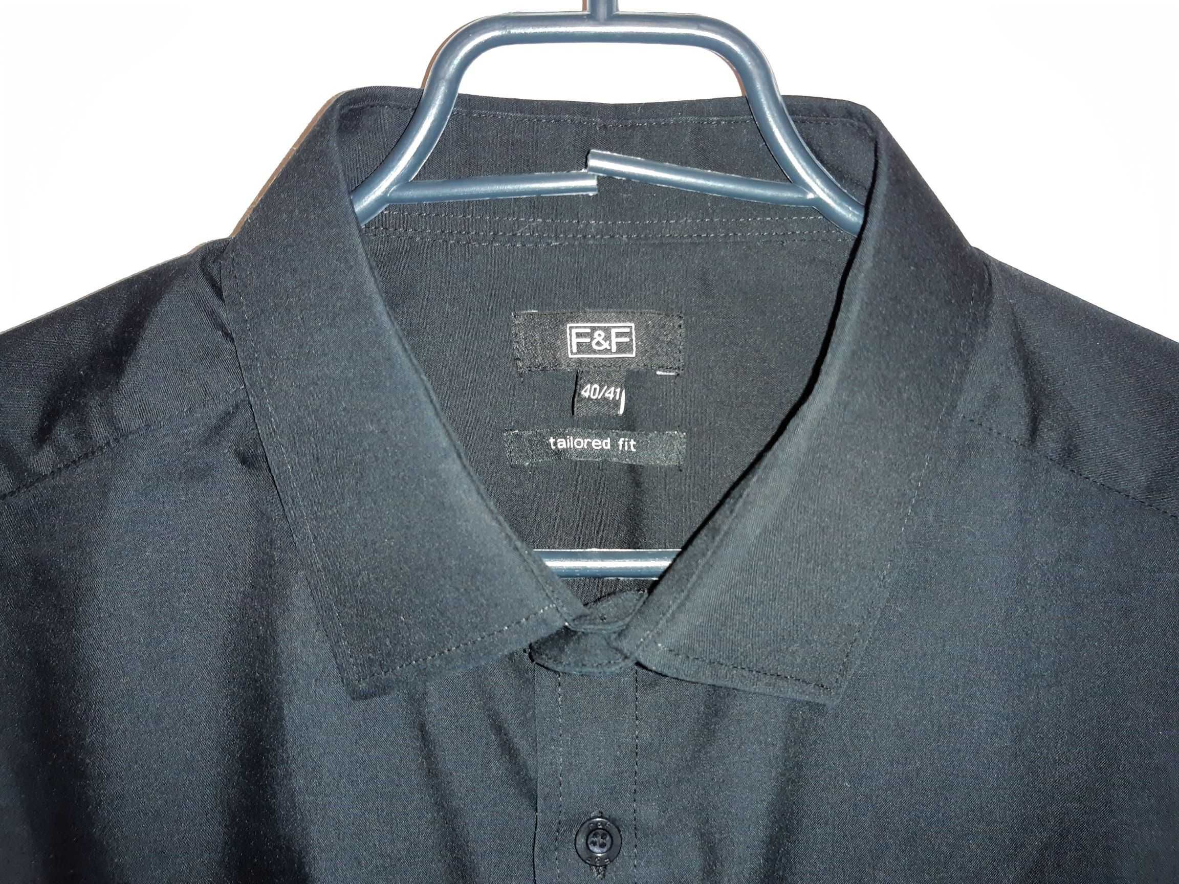 Koszula F&F 40/41 tailored fit czarna używana
