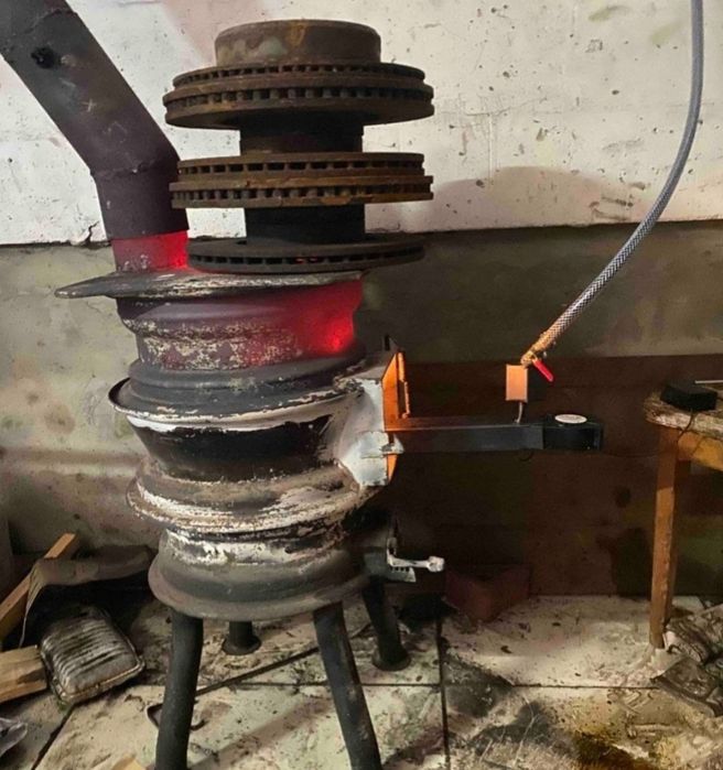 5-48кВт! Пальник на відпрацьованому маслі/ Горелка на отработке, Печь