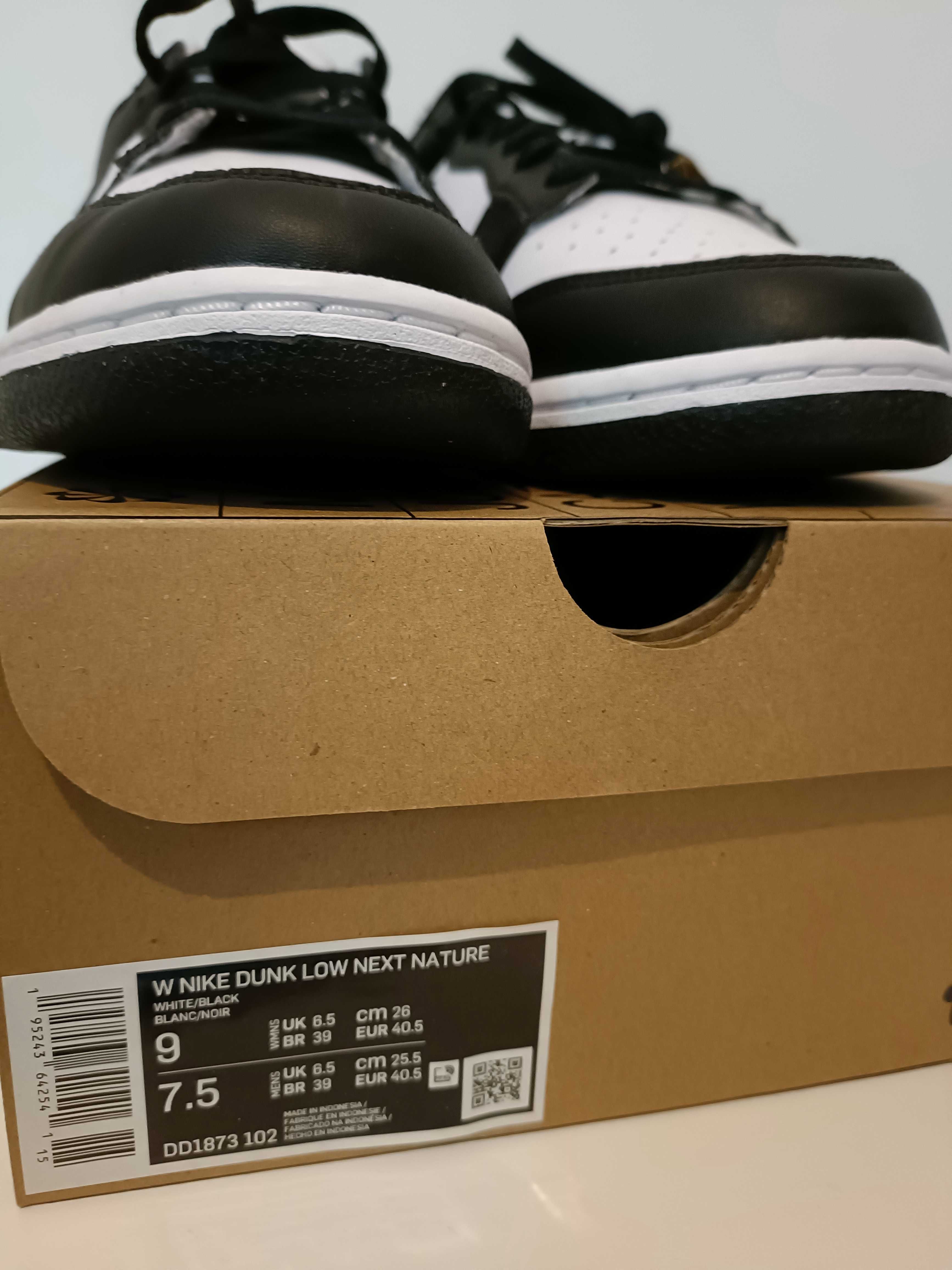 Nike Dunk Low Next Nature White Black Panda rozmiar 40,5 wkładka 26 cm