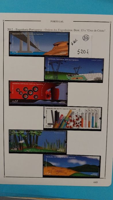 Selos de Portugal Novos c/ goma- 2012- Ref. 2- 26/11