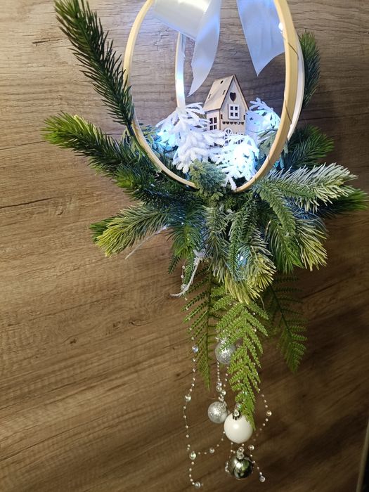 Piękna ozdoba świąteczna na okno lub ścianę