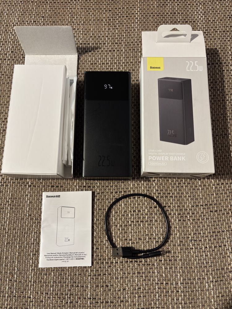 Baseus Star Lord Display 22.5W 30000 mAh Black (Б/у)