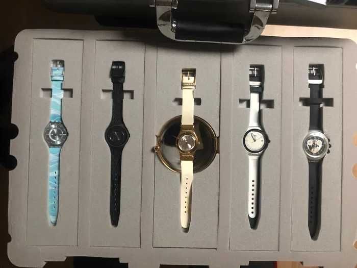 Coleção de relógios James Bond Swatch (raro)