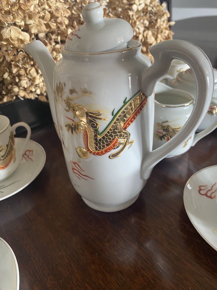 Servico cafe cascinha dragao japones