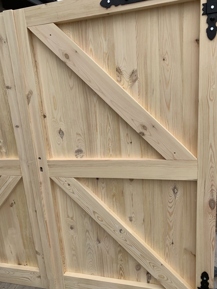 Drzwi zewnętrzne lite drewniane Brama garażowa NA KAŻDY WYMIAR