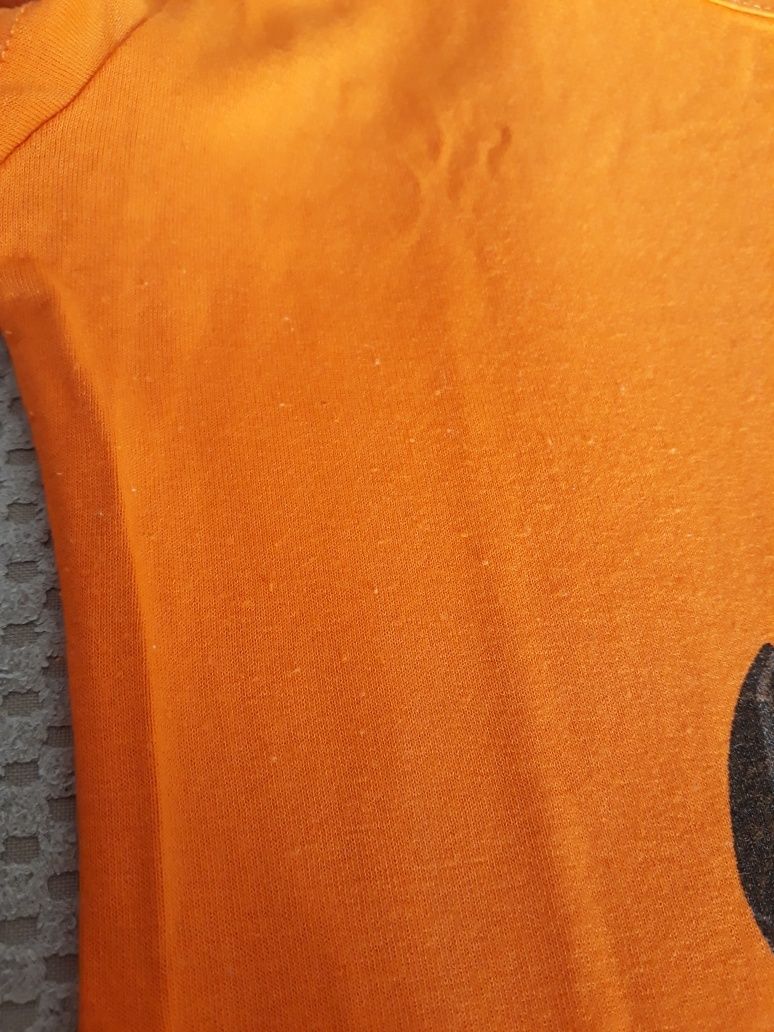 Pomarańczowy damski t-shirt koszulka z krótkim rękawem rozmiar S
