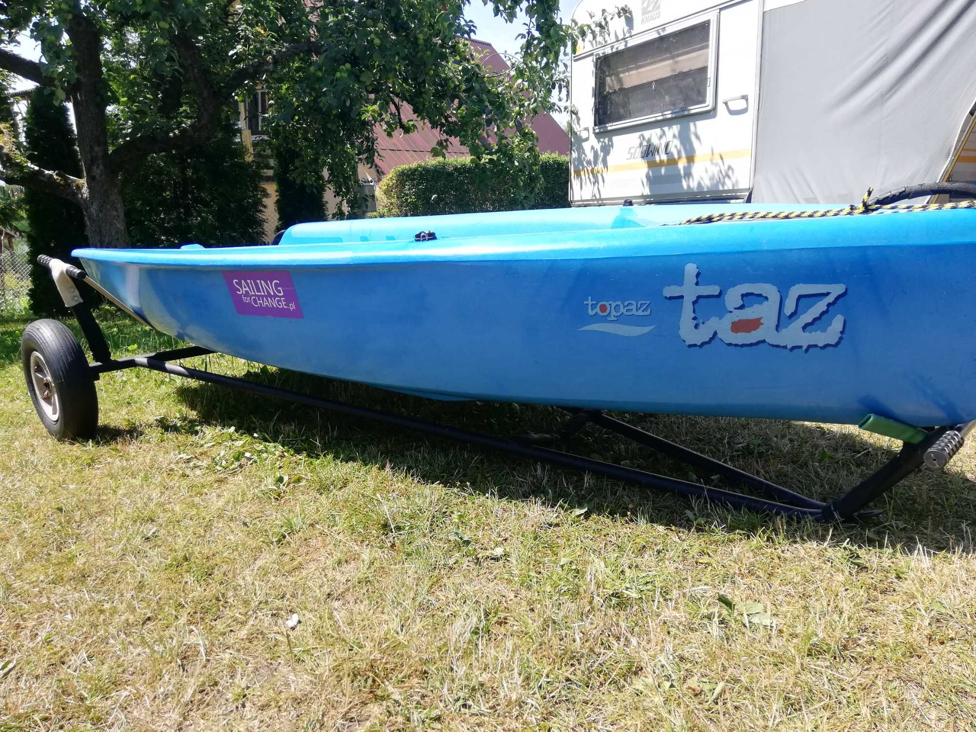 Łódź żaglowa żaglówka Topaz Taz Race 2,95m + wózek slipowy