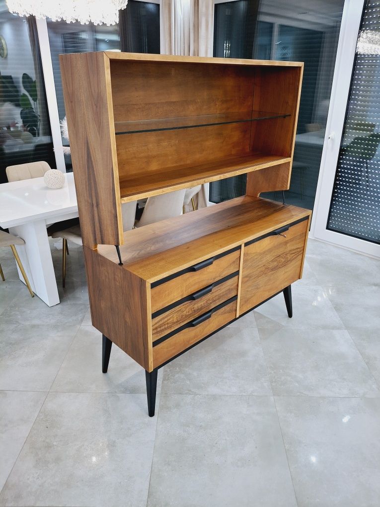 Komoda pomocnik z nadstawka Regał  Design PRL Bytomskie Fabryki Mebli