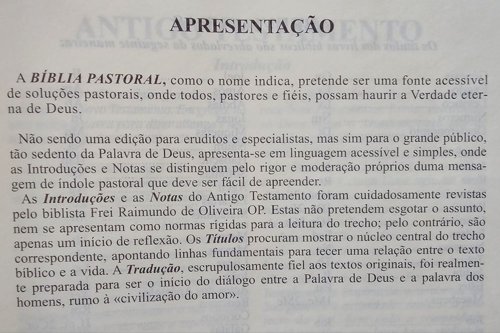 Bíblia Pastoral, em 2 volumes - Antigo e Novo Testamento