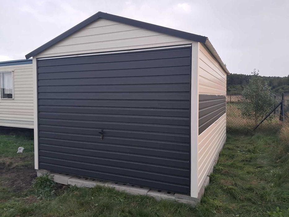 Garaż blaszany PREMIUM 3x5 WZMOCNIONY PROFILAMI. Producent.CAŁA Polska