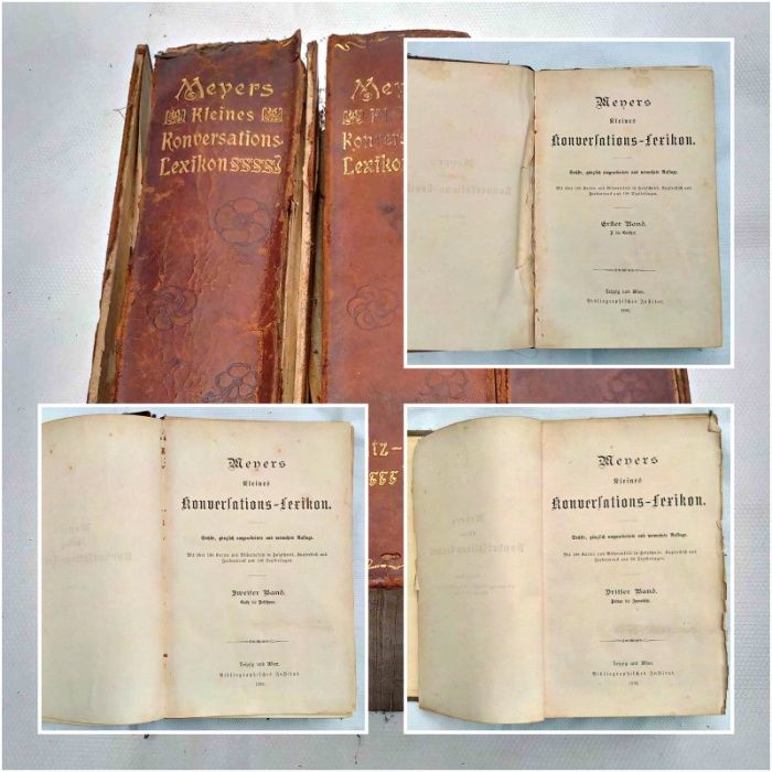 Meyers Kleines Konversations Lexikon 3 tomowe 1898