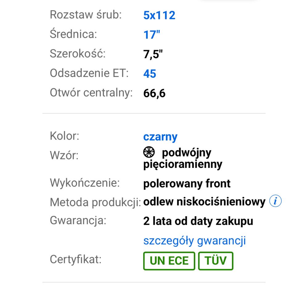 Felgi o srednicy 17