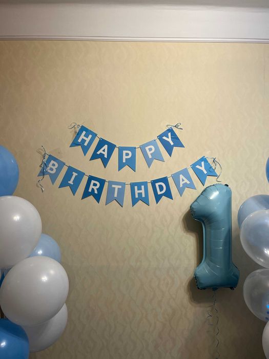 Комплект підставок для повітряних кульок + вивіска Happy Birthday