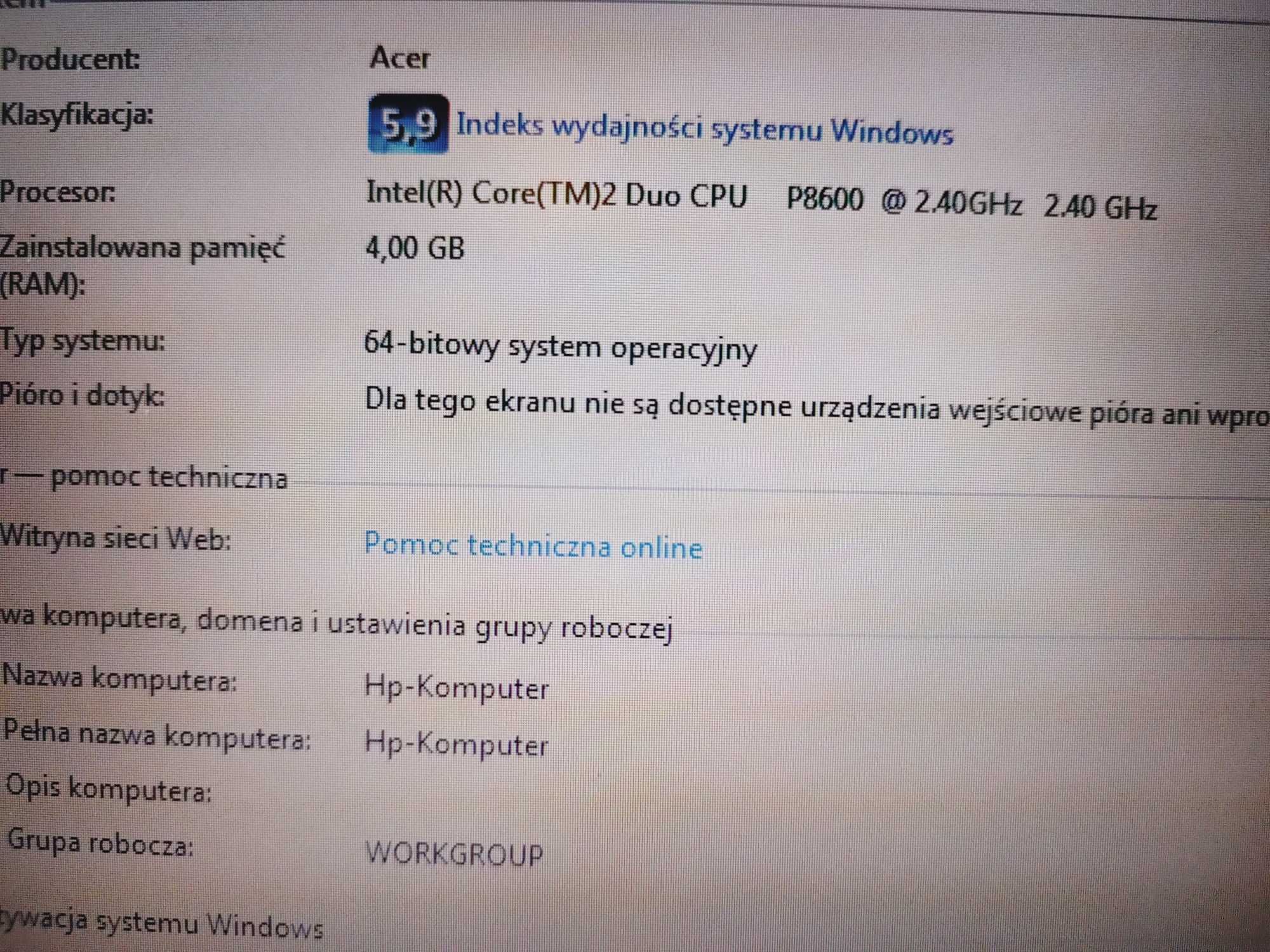 Laptop HP sprawny