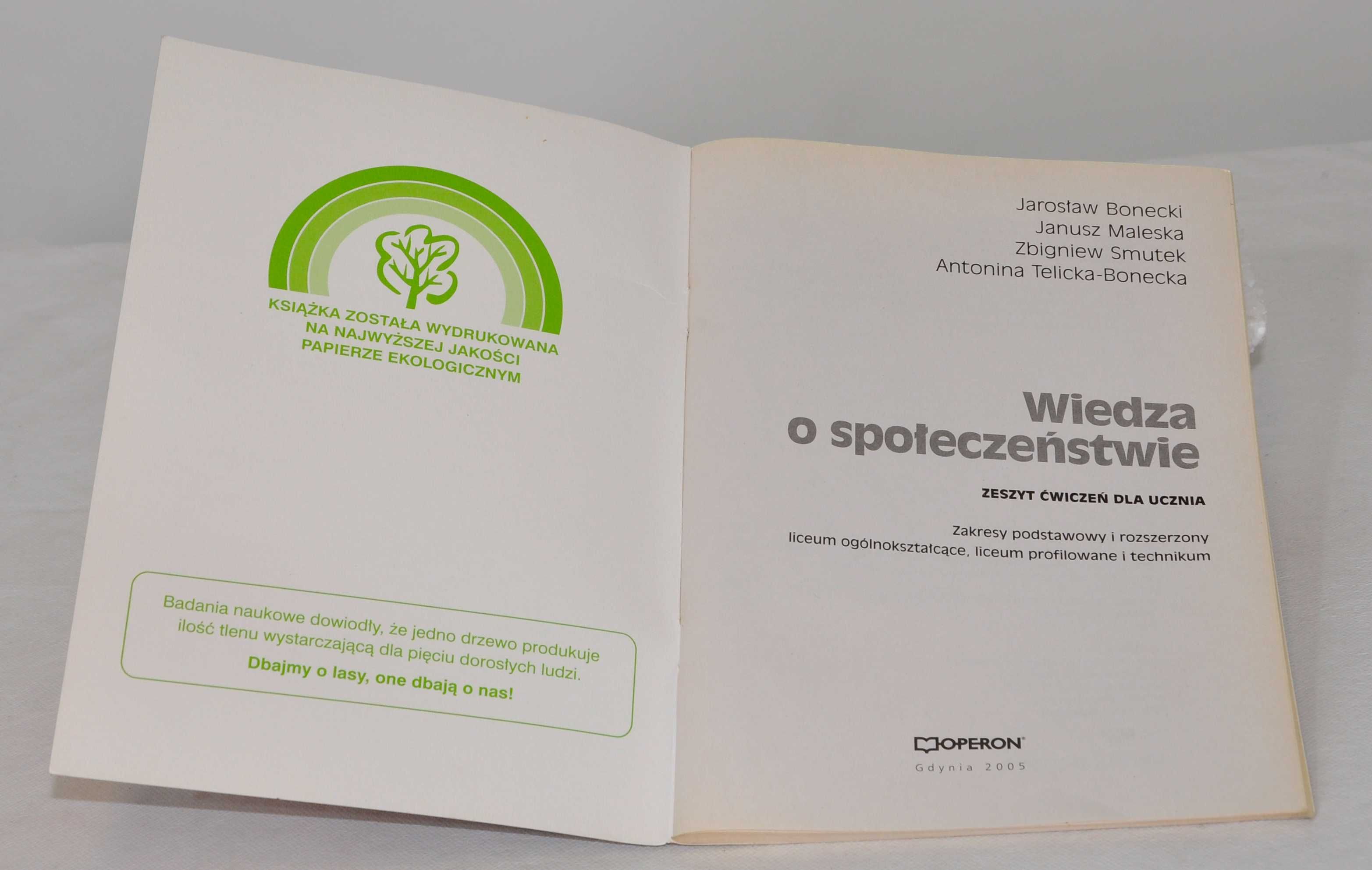 Wiedza o Społeczeństwie Zeszyt Ćwiczeń dla Ucznia Wydawnictwo Operon